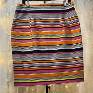 Worthington Orange Pink Pencil Skirt Knee-Length Casual